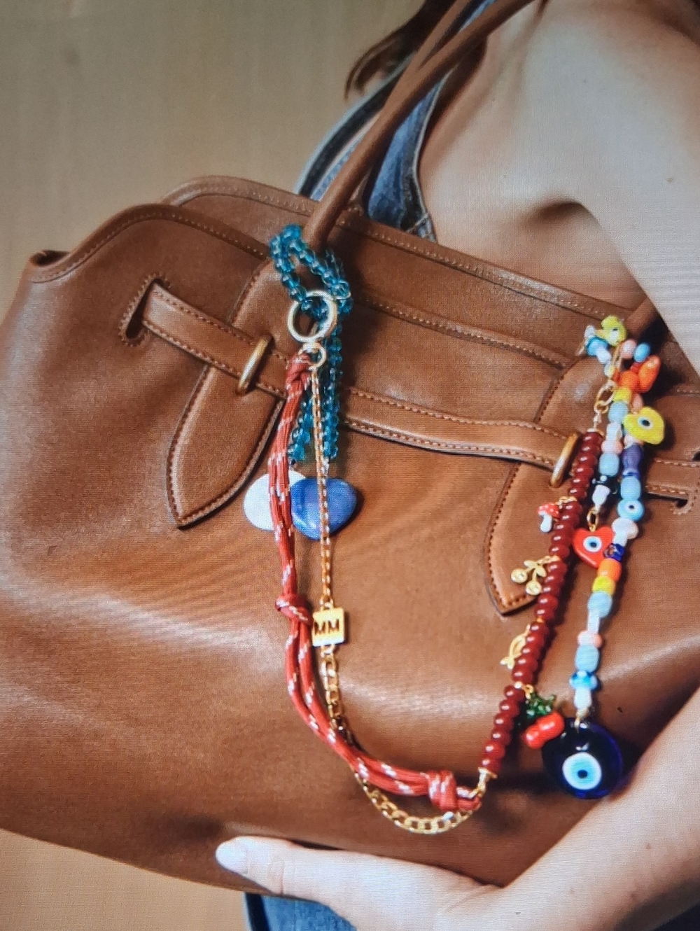 MAYAMAR EVIL EYE LOVE BAG CHARM NEW WITH POUCH
